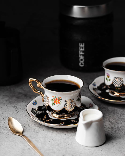 Buket Elyapımı Porselen Türk Kahvesi Espresso Fincan Bardak