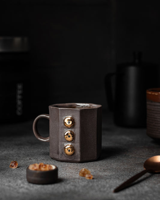 3 Dots Elyapımı Porselen Espresso & Türk kahvesi fincanı